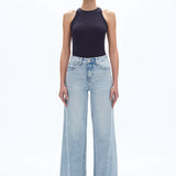High Rise Wide Leg Denim Jeans
