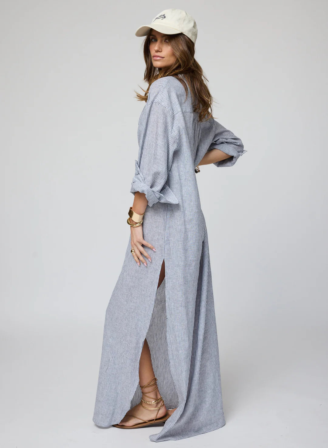 The Linen Voile Kaftan- STILLWATER