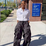 Black Wavy Oversized Pants