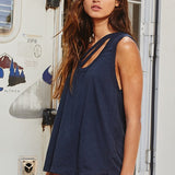 Cross Strap Solid Tank Top