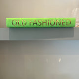 Old Fashioned Gold Letter Drink with Recipe on Cover Book-Green