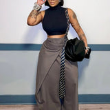 Tie Strap Draped Pants