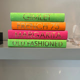 French 75 Gold Letter Drink with Recipe on Cover Book -Orange