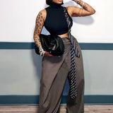 Tie Strap Draped Pants