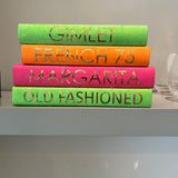 Gimlet Gold Letter Drink with Recipe on Cover Book-Green