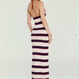 SEROYA Arrabella Dress In Eggshell Stripe