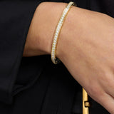 Ashley Lock Cuff 4mm Gold- Melinda Maria