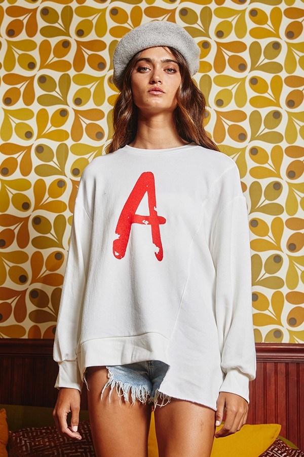 Asymmetrical Graphic Sweatshirt
