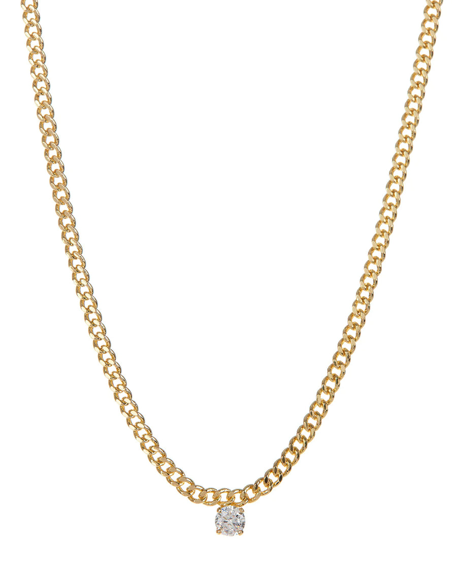 Bardot Stud Charm Necklace- Gold