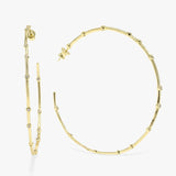 Big Ass Hoops 3" Gold|White Diamondettes Melinda Maria