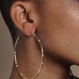 Big Ass Hoops 3" Gold|White Diamondettes Melinda Maria