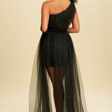 Black Ball Mesh Dress
