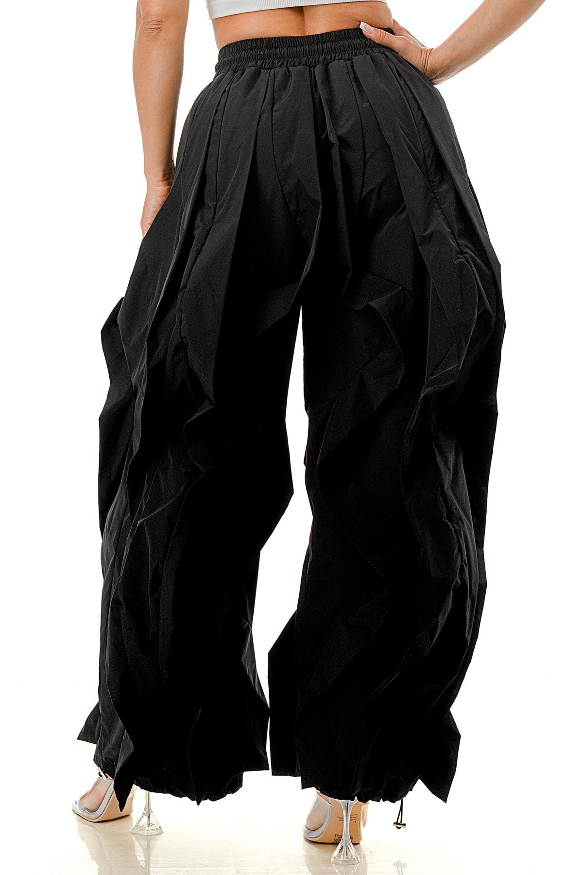 Taste Kurvee Black Wavy Oversized Pants
