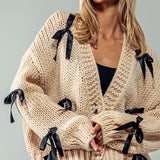 Bow Kissed Knit Cardigan