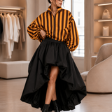 Charlie Brown Stripe Contrast Lightweight Bomber Jacket