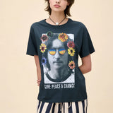 John Lennon Give Peace a Chance Boyfriend Tee DAYDREAMER