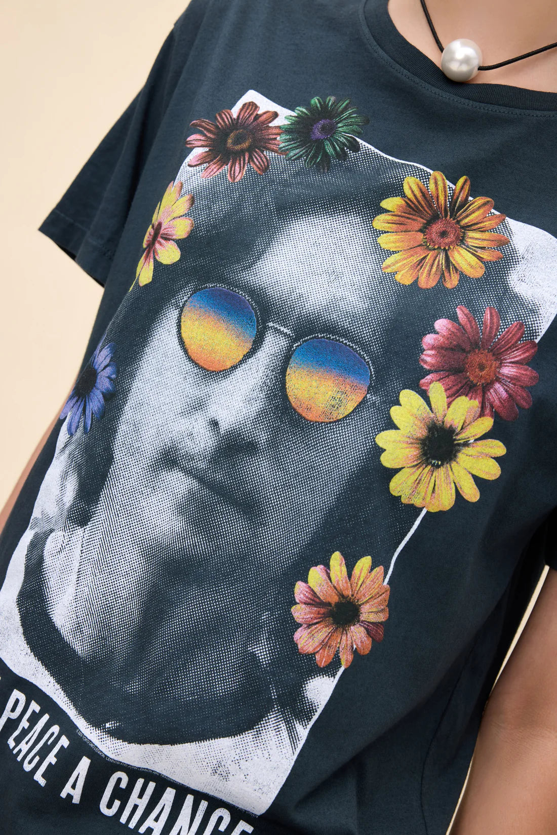 John Lennon Give Peace a Chance Boyfriend Tee DAYDREAMER