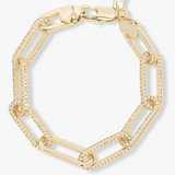 Carrie Pavé Chain Link Bracelet 8mm-Melinda Maria