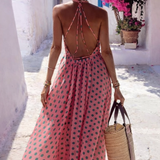 Sunset Escape Halter Dress