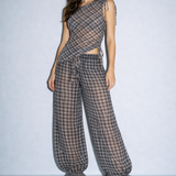 Sheer Checkerd Balloon Set