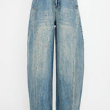 TASTE The Rainbow Embellished Barrell Jeans