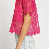The Allure Lace Button-Down