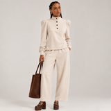 Maeve Ankle Sweatpants-Cream