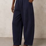 Cropped Navy Barrel Sweatpants