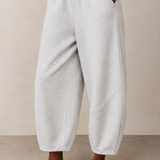 Cropped Charcoal Barrel Sweatpants