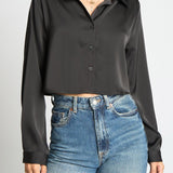 The Monaco Cropped Satin Blouse