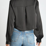 The Monaco Cropped Satin Blouse