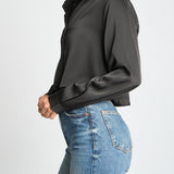 The Monaco Cropped Satin Blouse