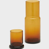 Faro Amber Cylinder Carafe Hand-Blown Glass