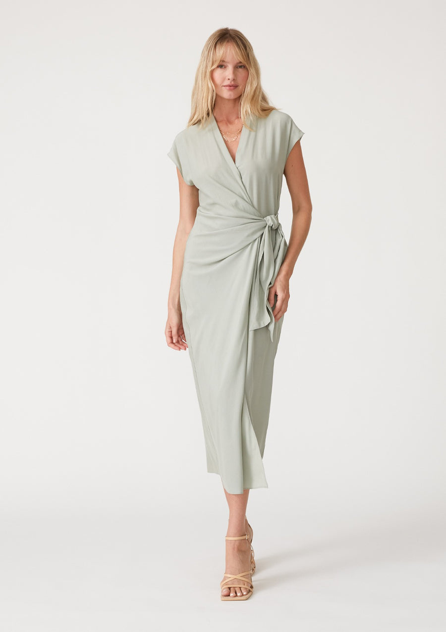Gina Cap Sleeve Midi Wrap Dress – The Taste Boutique