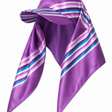 HIGHDIVE + TASTE Grape Stripe Silk Scarf Hat