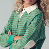 Green Crest Polo Top