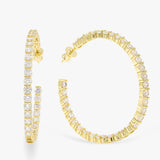 Heiress Gold Hoops 2" Melinda Maria