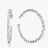 Heiress Silver Hoops 2" Melinda Maria