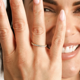 The Micro Heiress Ring 2mm-Melinda Maria- Gold/White