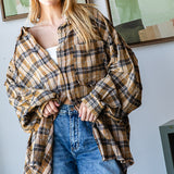 Frayed Plaid Top