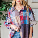 Patch work dream plaid top the taste boutique