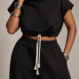 The Off Duty Hooded Set-Black