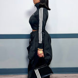 Black Wavy Oversized Pants