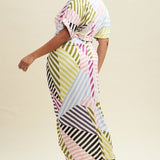 Gia Curvy Multi Stripe Midi Dress