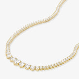 Not Your Basic Graduated Tennis Necklace-Melinda Maria
