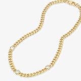 Melinda Maria -Julian Triple Diamond Cuban Chain Necklace 18"