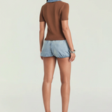 SEROYA Jo Denim Short in Coastline
