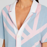 SER.O.YA Lei Shirt Pink + Blue