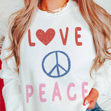 Love Peace Oversized Sweatshirt