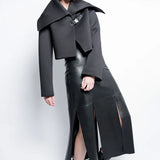 The Splits Faux Leather Skirt